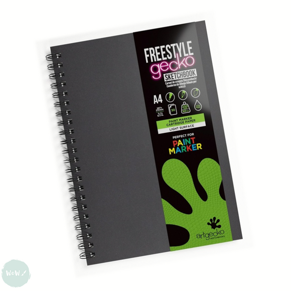 Hardback Spiral Sketchbook- ArtGecko - FREESTYLE - 250gsm - Paint Mark –  WoW Art Supplies